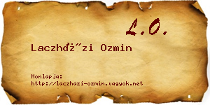 Laczházi Ozmin névjegykártya